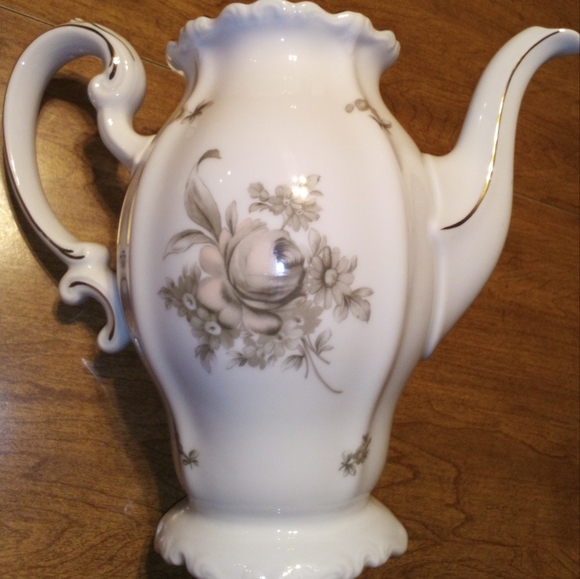 Johann Haviland Vintage Bavaria Germany Sepia Rose Dual Function Coffee/Tea Pot - Picture 2 of 15